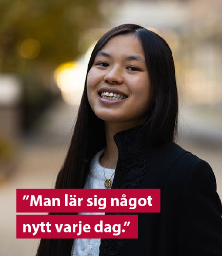 Tyra, som är en våra it-traineer. Med texten "Man lär sig något nytt varje dag".