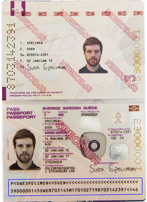 Photocopy of a passport.