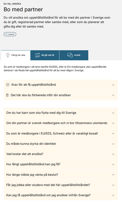 Screenshot of the page You want to apply – Live with someone.